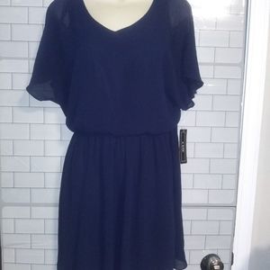 A-6 Navy Chiffon dress A Byer size Large